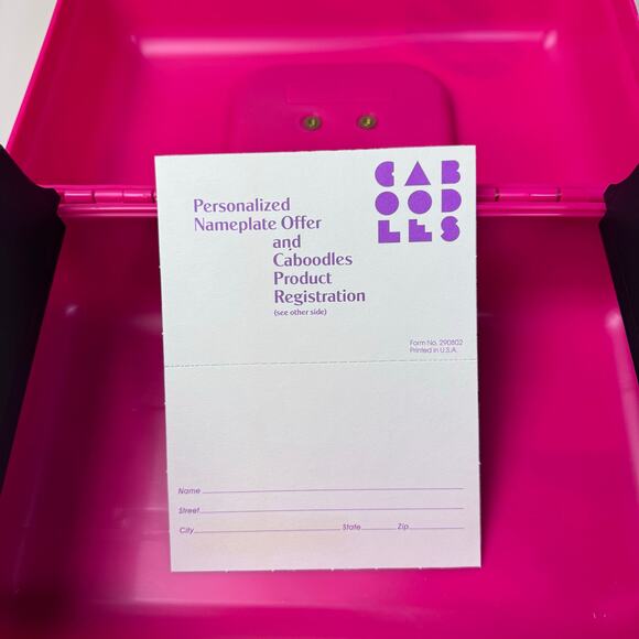 Vintage Caboodles Pink Cosmetic Case 90s Makeup Organizer Slide Trays - Picture 8 of 9